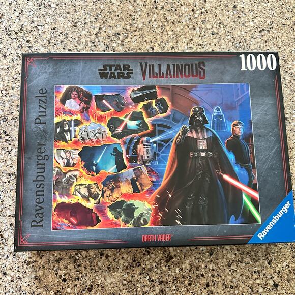 Ravensburger 1000 piece Puzzler Villainous Darth Vader Complete - Picture 1 of 2